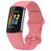Mobigear Sport Dual Silicone Fitbit Charge 5 Strap Push closure - Magenta