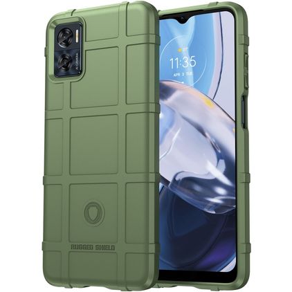 Mobigear Rugged Shield Motorola Moto E22 Flexible TPU Back cover Shockproof - Green