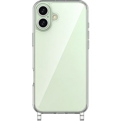 Mobigear Mix & Match Trasparente iPhone 16 Plus TPU flessibile Cover con cordino - Trasparente