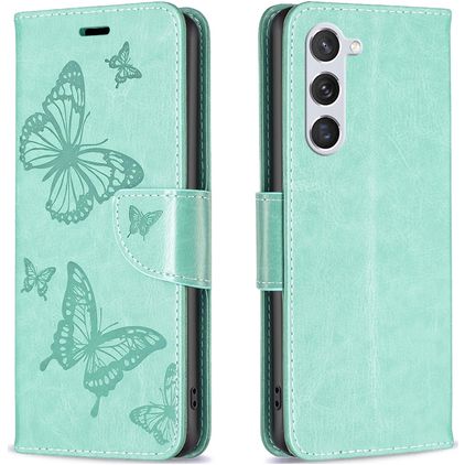 Mobigear Butterfly Samsung Galaxy S24 Funda tipo libro Cartera - Verde