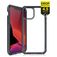 ITSKINS SupremeClear iPhone 12 Hårdt Bagsidecover Stødsikkert - Gennemsigtig / Sort