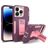 Mobigear Heavy Armor Stand iPhone 14 Pro Max Kova Suojakuori Iskunkestävä + Teline - Violetti