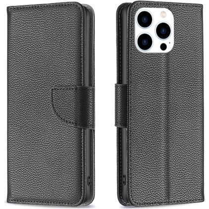 Mobigear Excellent iPhone 16 Pro Max Plånboksfodral med sedelfack - Svart