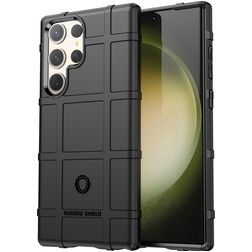 Mobigear Rugged Shield Samsung Galaxy S24 Ultra Joustava TPU Suojakuori Iskunkestävä - Musta