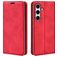 Mobigear Retro Slim Samsung Galaxy S24 FE Pungetui med Seddelrum - Rød