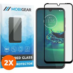Mobigear Premium Motorola Moto G8 Plus Vidro temperado Película de ecrã - Compatível com capas - Preto (Pack de 2)