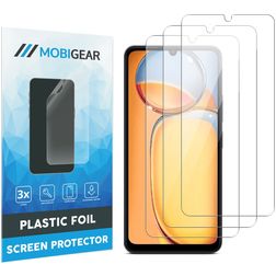 Mobigear Xiaomi Redmi 13C Película de ecrã em plástico - Compatível com capas (Pack de 3)
