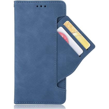 Mobigear Slide Wallet OnePlus 8 Cover a libro portafoglio - Blu