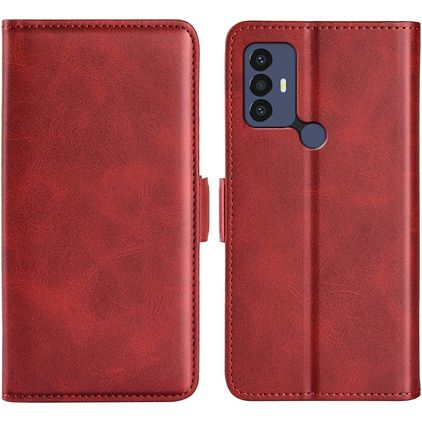 Mobigear Slim Magnet TCL 30 SE Wallet case - Red