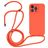 Mobigear Lanyard iPhone 14 Pro Max Silikon Skal med rem - Orange