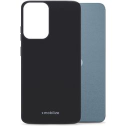 Mobilize Rubber Gelly Motorola Moto E15 TPU flexível Capa traseira - Preto