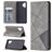 Mobigear Rhombus Slim Samsung Galaxy A32 4G Cover a libro - Grigio