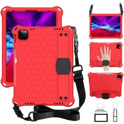 Mobigear Ruggedized iPad 10 (2022) EVA foam Back cover + Stylus Holder + Shoulder Strap + Stand - Red