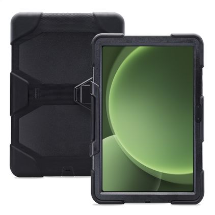 Xccess Survivor All-round Samsung Galaxy Tab Active 5 Pro Cover Hård plast / Silikone Bagsidecover + Skulderrem + Stander - Sort
