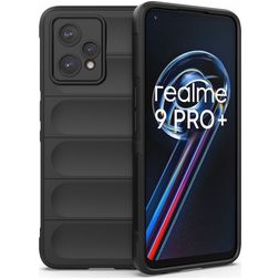 Mobigear Bumpy Realme 9 Pro Plus TPU flexível Capa traseira - Preto