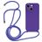 Mobigear Lanyard iPhone 15 Plus Silikon Skal med rem - Lila