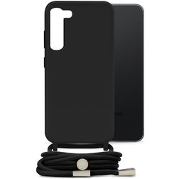 Mobilize Lanyard Gelly Samsung Galaxy S23 Plus TPU flexível Capa com cordão - Preto