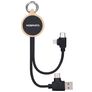 Mobiparts Multicable USB-A / USB-C to Apple Lightning / USB-C Cable 0.2 Meter - Black