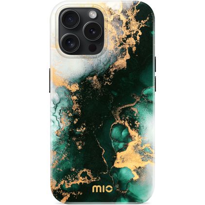 MIO iPhone 15 Pro MagSafe Kova Suojakuori - Green Marble