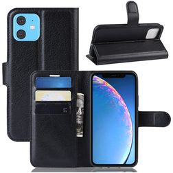 Mobigear Classic iPhone 11 Wallet case - Black