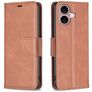 Mobigear Excellent iPhone 16 Plus Lompakkokotelo + Setelitasku - Ruskea