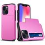 Mobigear Card iPhone 15 Plus Funda Plástico rígido Carcasa Antigolpes con tarjetero - Rosa