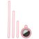 Mobigear Lanyard Apple AirTag Case Flexible Silicone - Pink