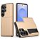 Mobigear Card Samsung Galaxy S26 Ultra Funda Plástico rígido Carcasa Antigolpes con tarjetero - Dorado