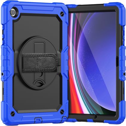 Mobigear SureGrip Xtreme Samsung Galaxy Tab A9 Plus (2023) Plastica rigida / Silicone Back cover + Tracolla + Supporto - Blu