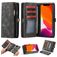 CaseMe 008 iPhone 11 Pro Max Cover a libro 2 in 1 con guscio estraibile a portafoglio - Nero
