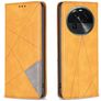 Mobigear Rhombus Slim OPPO Find X6 Capa livro - Conhaque
