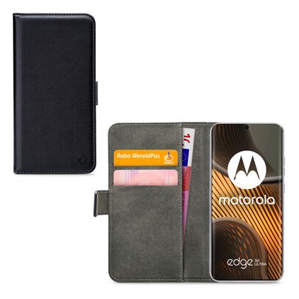 Mobilize Classic Gelly Wallet Motorola Edge 50 Ultra Funda tipo libro Cartera - Negro