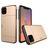 Mobigear Card iPhone 11 Funda Plástico rígido Carcasa Antigolpes con tarjetero - Dorado