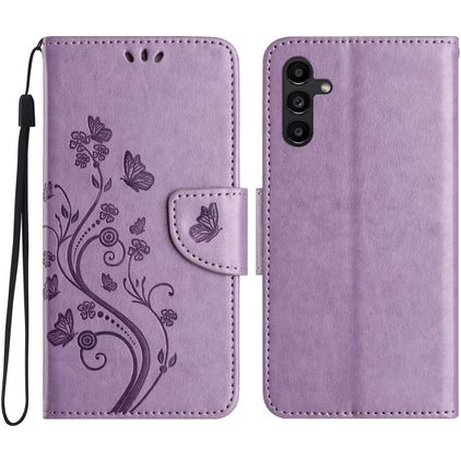 Mobigear Flowers Samsung Galaxy A56 Funda tipo libro Cartera - Morado