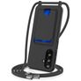Mobigear Lanyard Card Samsung Galaxy A57 Silikone Cover med snor og kortholder - Sort