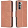 Mobigear Excellent Motorola Moto G200 5G Cover a libro portafoglio - Marrone