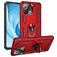 Mobigear Armor Ring Xiaomi Mi 11 Lite Funda Plástico rígido Carcasa Antigolpes con anillo - Rojo