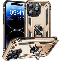 Mobigear Armor Ring iPhone 15 Pro Hard Case Back cover Shockproof with Ring Holder - Gold
