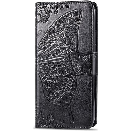 Mobigear Butterfly iPhone 11 Pungetui med Seddelrum - Sort