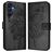 Mobigear Flowers Samsung Galaxy A17 Cover a libro portafoglio - Nero