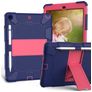 Mobigear ShieldStand iPad 9 (2021) Plastica rigida / Silicone Back cover + Portapenna + Supporto - Blu / Rosa