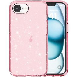 Mobigear Crystal Glitter iPhone 17e Plástico rígido Capa traseira - Rosa