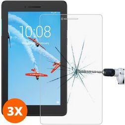 Mobigear Lenovo Tab E7 Vidro temperado Película de ecrã - Compatível com capas (Pack de 3)