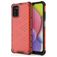 Mobigear Honeycomb Samsung Galaxy A03s Funda Plástico rígido Carcasa Antigolpes - Rojo