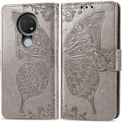 Mobigear Butterfly Nokia 6.2 Funda tipo libro Cartera - Gris