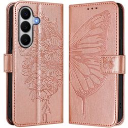 Mobigear Butterfly Samsung Galaxy A27 Funda tipo libro Cartera - Oro rosa