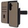 Mobiparts Samsung Galaxy A17 Aito nahka 2-in-1-lompakkokotelo irrotettavalla kuorella + Setelitasku - Taupe