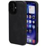 Mobiparts Classic iPhone 16 MagSafe TPU / Kunstlæder Bagsidecover - Graphite Black