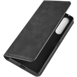 Mobigear Retro Slim Sony Xperia 10 II Plånboksfodral med sedelfack - Svart
