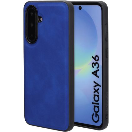 Mobiparts Classic Samsung Galaxy A36 MagSafe TPU / Skóra ekologiczna Etui plecki - Sapphire Blue